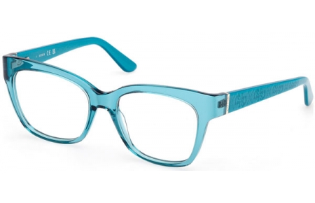Lunettes de vue - Guess - GU50233 - 087  SHINY TRANSPARENT TURQUOISE