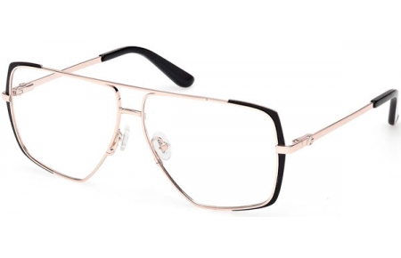 Monturas - Guess - GU50248 - 002  MATTE BLACK SHINY PALE GOLD