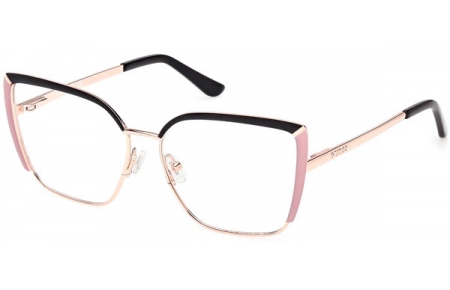 Monturas - Guess - GU50249 - 005  MATTE BLACK SHINY ROSE GOLD