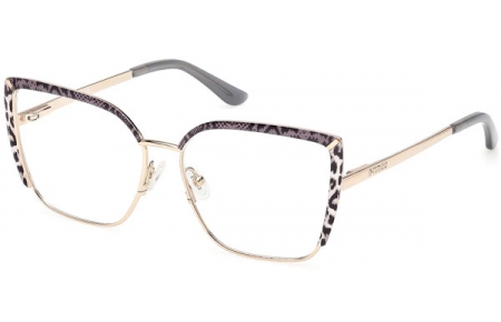 Frames - Guess - GU50249 - 033  SHINY PALE GOLD BLACK ANIMAL