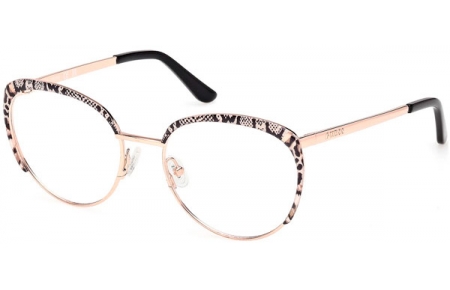 Monturas - Guess - GU50250 - 028  SHINY ROSE GOLD BLACK ANIMAL