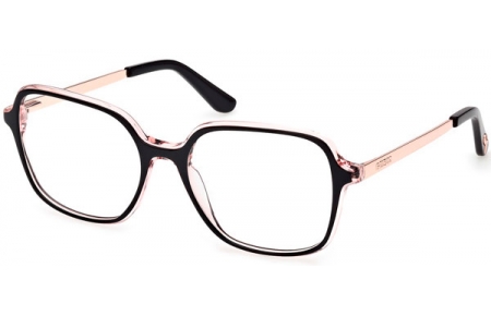 Monturas - Guess - GU50320 - 001 SHINY BLACK CRYSTAL ROSE GOLD