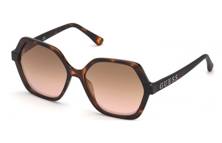 Lunettes de soleil - Guess - GU7698 - 52G  DARK HAVANA // BROWN GRADIENT MIRROR