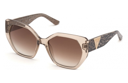 Lunettes de soleil - Guess - GU7741 - 57G  SHINY BEIGE // BROWN GRADIENT MIRROR