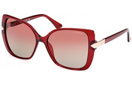 Lunettes de soleil - Guess - GU7820 - 69F SHINY BURGUNDY // BROWN GRADIENT