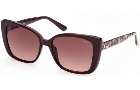 Lunettes de soleil - Guess - GU7829 - 69F  SHINY BURGUNDY // BROWN GRADIENT