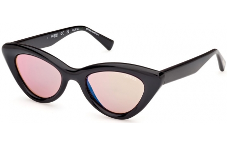 Sunglasses - Guess - GU00137 - 01U  SHINY BLACK // LIGHT BORDEAUX MIRROR