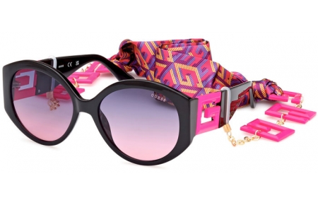 Sunglasses - Guess - GU7917 - 74T  SHINY BLACK FUCHSIA // BURGUNDY GRADIENT