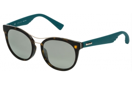 Sunglasses - Police - SPL412 SPARKLE 3 - 722K SHINY DARK HAVANA // GREEN GRADIENT MIRROR SILVER