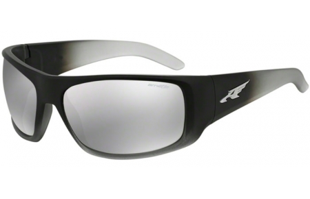 Sunglasses - Arnette - AN4179 LA PISTOLA - 22536G  FUZZY BLACK TRASLUCENT GREY // LIGHT GREY MIRROR SILVER