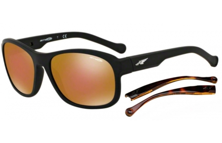 Lunettes de soleil - Arnette - AN4209 UNCORKED - 22737D FUZZY BLACK // BROWN MIRROR BRONZE