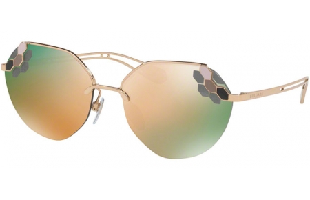 Gafas de Sol - Bvlgari - BV6099 - 20144Z PINK GOLD // GREY MIRROR ROSE GOLD