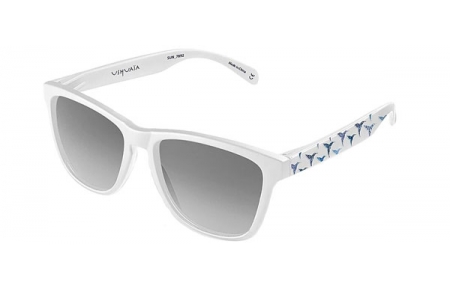 Sunglasses - Emoji - USHUAIA - SUN-7908 SHINE WHITE BLUE BIRDS // SILVER MIRROR  POLARIZED