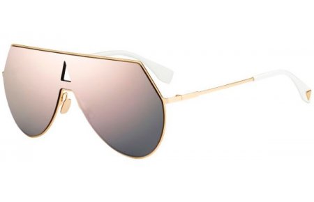 Sunglasses - Fendi - FF 0193/S - 000 (0J) ROSE GOLD // GREY ROSE GOLD MIRROR