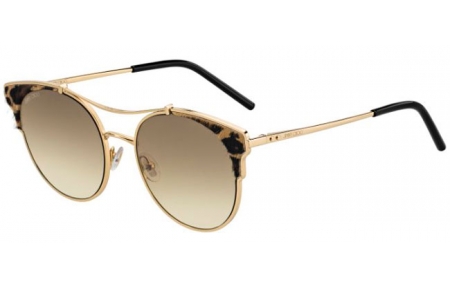 Lunettes de soleil - Jimmy Choo - LUE/S - XMG (86) GOLD BLACK ANIMAL // BLACK BROWN GREEN GRADIENT ANTIREFLECTION