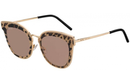 Gafas de Sol - Jimmy Choo - NILE/S - XMG (2M) GOLD BLACK ANIMAL // BROWN ANTIREFLECTION