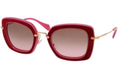 Sunglasses - Miu Miu - SMU 07OS - OAM5P1 FUXIA BORDEAUX // BROWN GRADIENT PINK