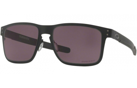 Sunglasses - Oakley - HOLBROOK METAL OO4123 - 4123-11 MATTE BLACK // PRIZM GREY