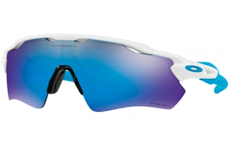 Lunettes de soleil - Oakley - RADAR EV PATH OO9208 - 9208-57 POLISHED WHITE // PRIZM SAPPHIRE