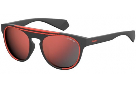 Lunettes de soleil - Polaroid - PLD 6064/G/S - 268 (OZ) GREY RED // RED MIRROR POLARIZED