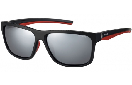Gafas de Sol - Polaroid - PLD 7014/S - OIT (EX) BLACK RED // GREY SILVER FLASH POLARIZED