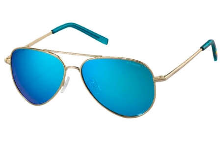 Frames Junior - Polaroid Junior - PLD 8015/N - J5G (JY) GOLD // GREY BLUE MIRROR POLARIZED