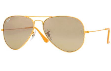 Gafas de Sol - Ray-Ban® - Ray-Ban® RB3025 AVIATOR LARGE METAL - 091/3K METAL YELLOW MATTE // CRYSTAL BROWN MIRROR SILVER GRADIENT