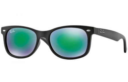 Gafas Junior - Ray-Ban® Junior Collection - RJ9052S - 100S3R MATTE BLACK // LIGHT GREEN MIRROR GREEN