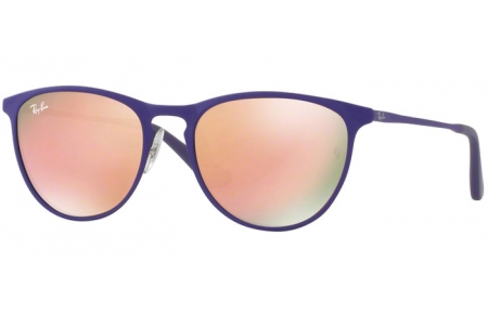 Frames Junior - Ray-Ban® Junior Collection - RJ9538S - 252/2Y RUBBER BROWN VIOLET // LIGHT BROWN MIRROR PINK