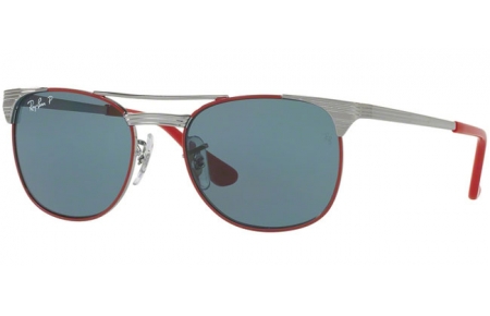 Lunettes Junior - Ray-Ban® Junior Collection - RJ9540S - 218/2V GUNMETAL TOP RED // BLUE POLARIZED