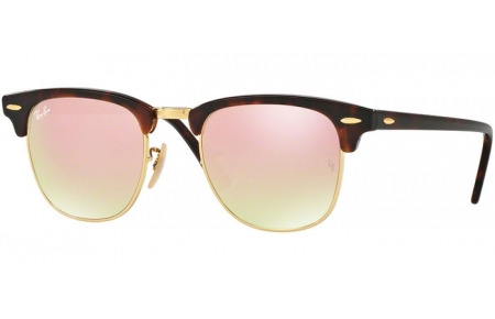 Lunettes de soleil - Ray-Ban® - Ray-Ban® RB3016 CLUBMASTER - 990/7O SHINY RED HAVANA // COPPER FLASH GRADIENT