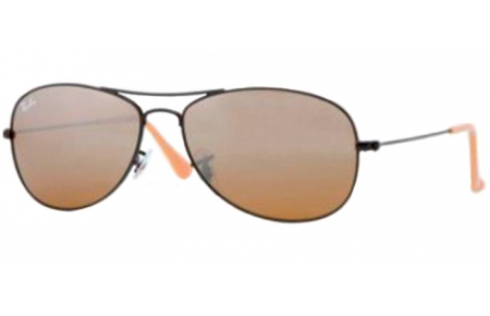 Sunglasses - Ray-Ban® - Ray-Ban® RB3362 COCKPIT - 006/3K MATTE BLACK // BROWN SILVER MIRROR GRADIENT