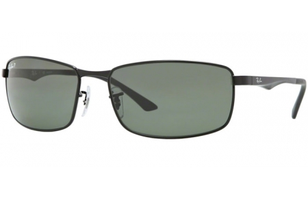 Sunglasses - Ray-Ban® - Ray-Ban® RB3498 - 002/9A BLACK // GREEN POLARIZED