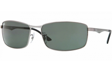 Sunglasses - Ray-Ban® - Ray-Ban® RB3498 - 004/71 GUNMETAL // GREEN