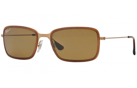Sunglasses - Ray-Ban® - Ray-Ban® RB3514M - 149/83 SANDBLAST GOLD // BROWN POLARIZED