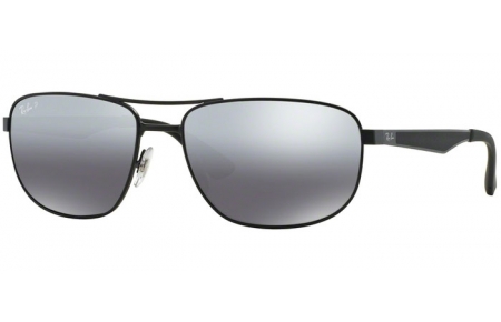 Lunettes de soleil - Ray-Ban® - Ray-Ban® RB3528 - 006/82 MATTE BLACK // GREY MIRROR SILVER GRADIENT POLARIZED