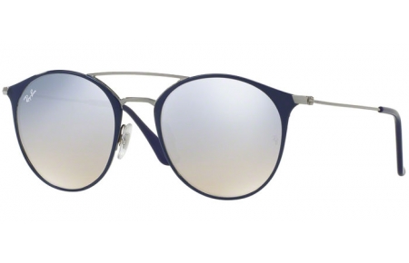 Lunettes de soleil - Ray-Ban® - Ray-Ban® RB3546 - 90109U GUNMETAL TOP BLUE // GREY MIRROR GRADIENT