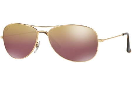 Sunglasses - Ray-Ban® - Ray-Ban® RB3562 - 001/6B SHINY GOLD // BROWN MIRROR GOLD POLARIZED