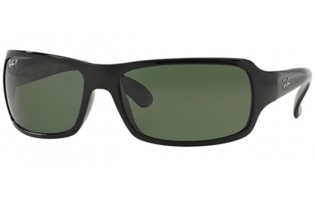 Gafas de Sol - Ray-Ban® - Ray-Ban® RB4075 - 601/58 BLACK // CRYSTAL GREEN POLARIZED