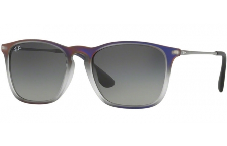 Lunettes de soleil - Ray-Ban® - Ray-Ban® RB4187 CHRIS - 622311 VIOLET SHOT ON BLACK // GREY GRADIENT DARK GREY