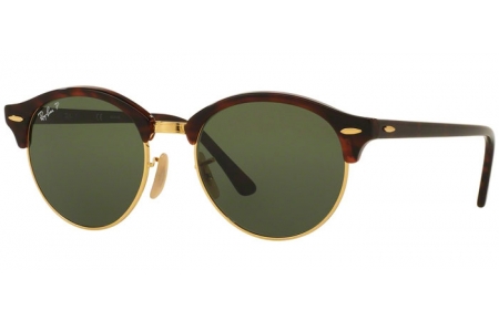 Gafas de Sol - Ray-Ban® - Ray-Ban® RB4246 CLUBROUND - 990/58 RED HAVANA // GREEN POLARIZED