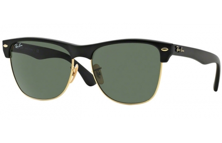 Sunglasses - Ray-Ban® - Ray-Ban® RB4175 CLUBMASTER OVERSIZED - 877 DEMI SHINY BLACK ARISTA // CRYSTAL GREEN