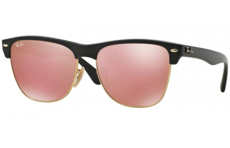 Lunettes de soleil - Ray-Ban® - Ray-Ban® RB4175 CLUBMASTER OVERSIZED - 877/Z2 DEMI SHINY BLACK // LIGHT BROWN MIRROR PINK