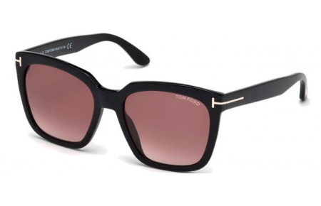 Gafas de Sol - Tom Ford - AMARRA FT0502 - 01T SHINY BLACK // BORDEAUX GRADIENT