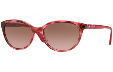 Lunettes de soleil - Vogue - VO2894SB - 235514 TOP HAVANA PINK TRANSPARENT // PINK GRADIENT BROWN