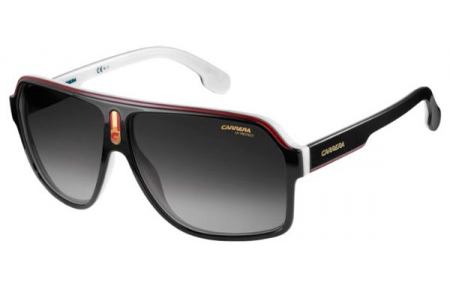 Lunettes de soleil - Carrera - CARRERA 1001/S - 80S (9O) BLACK WHITE // DARK GREY GRADIENT