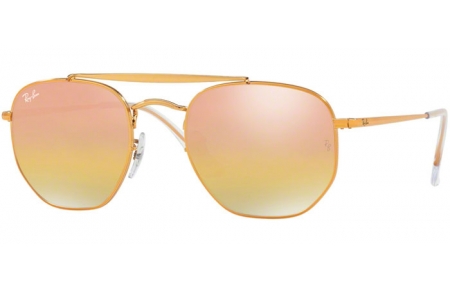 Lunettes de soleil - Ray-Ban® - Ray-Ban® RB3648 MARSHAL - 9001I1 LIGHT BRONZE // GREEN MIRROR GOLD GRADIENT PINK