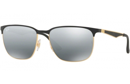 Lunettes de soleil - Ray-Ban® - Ray-Ban® RB3569 - 187/88 GOLD TOP BLACK // GREY MIRROR SILVER GRADIENT