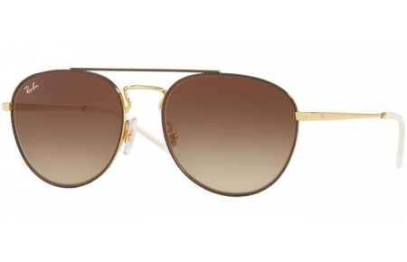 Lunettes de soleil - Ray-Ban® - Ray-Ban® RB3589 - 905513 GOLD TOP ON BROWN // GRADIENT BROWN