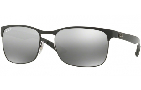 Sunglasses - Ray-Ban® - Ray-Ban® RB8319CH - 186/5J MATTE BLACK // GREY MIRROR GREY GRADIENT POLARIZED